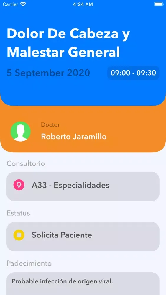 Capturas de pantalla de MedicosPro Pacientes