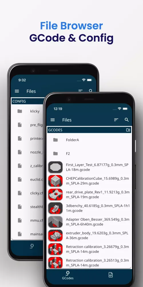 Mobileraker Screenshots