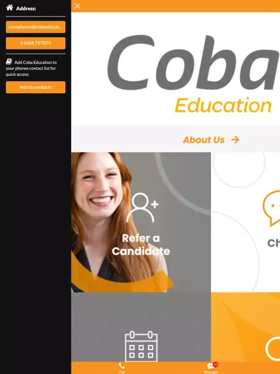 Capturas de tela do Coba Education iPad 