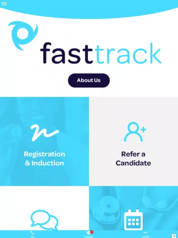 Tangkapan layar FastTrack App iPad 