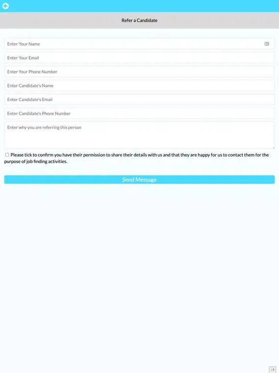 Tangkapan layar FastTrack App iPad 