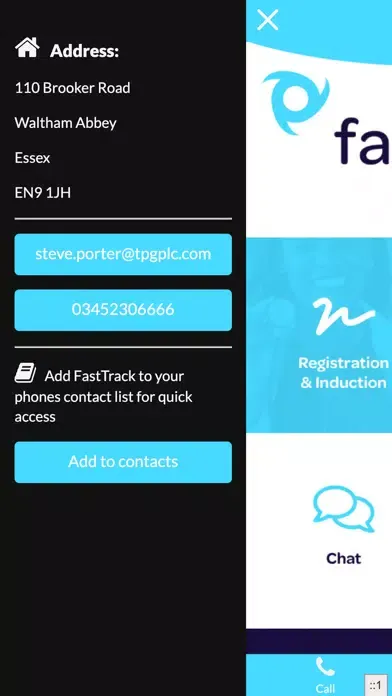 Tangkapan layar FastTrack App