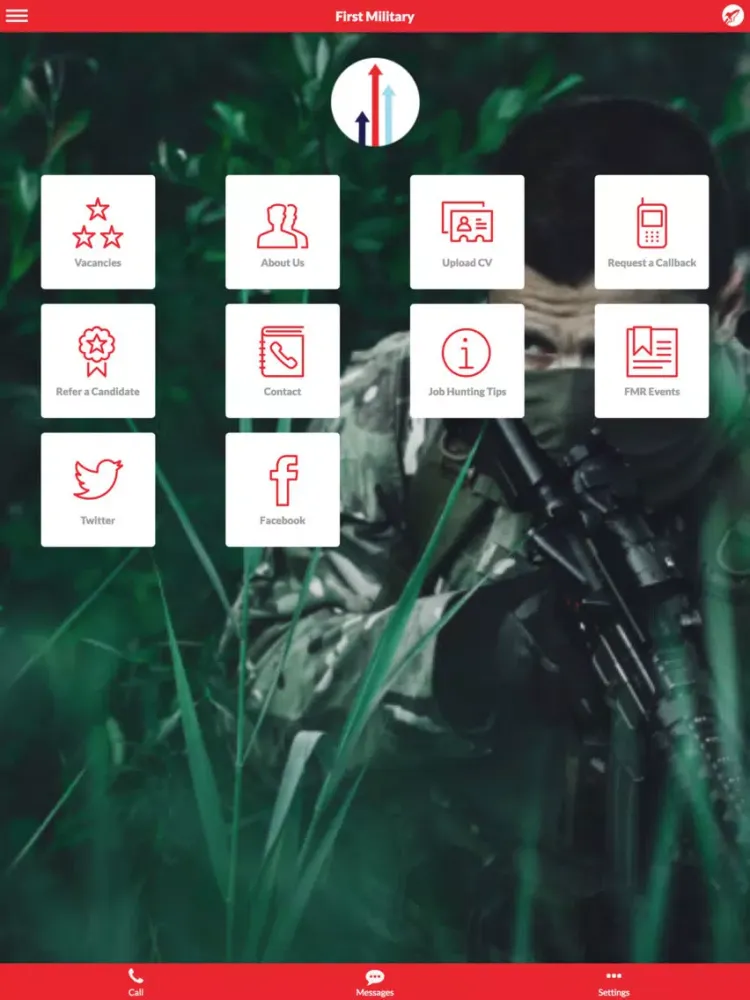 Ảnh chụp màn hình của First Military Recruitment iPad 