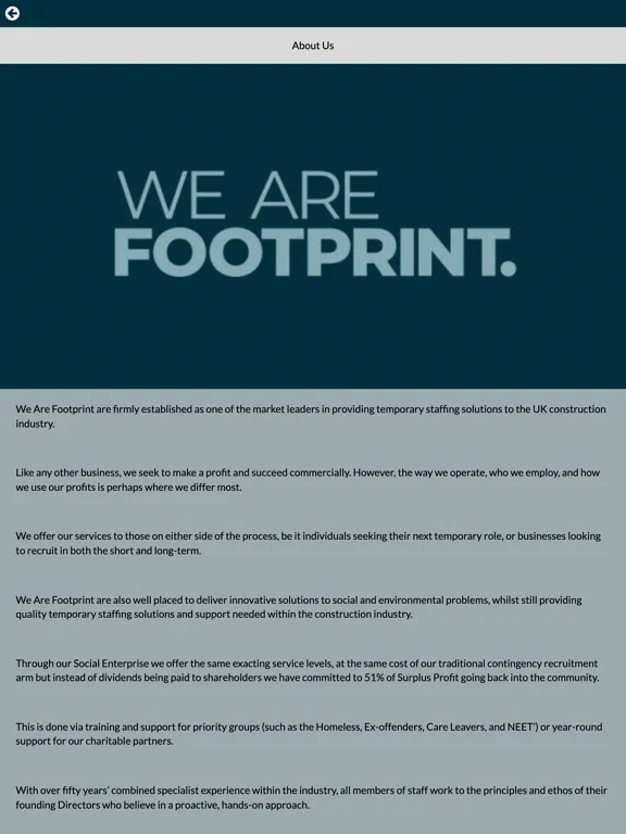 We Are Footprint iPad  स्क्रीनशॉट
