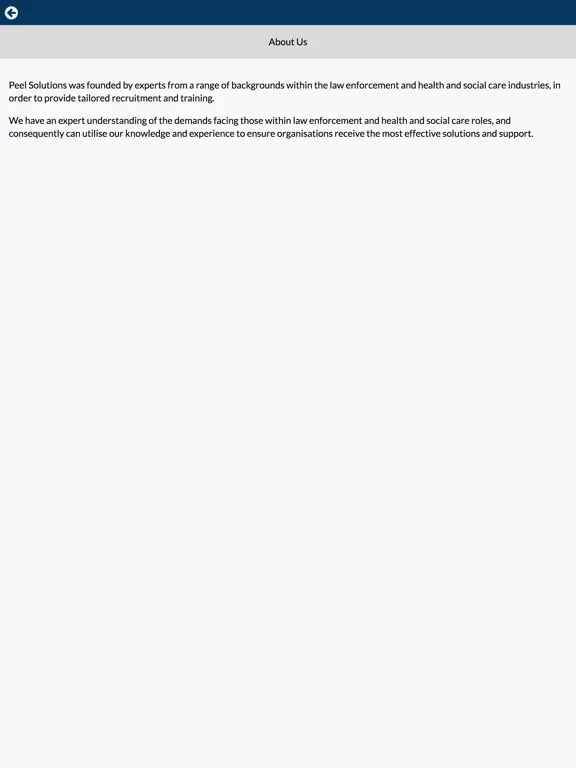 Ảnh chụp màn hình của Peel Solutions iPad 