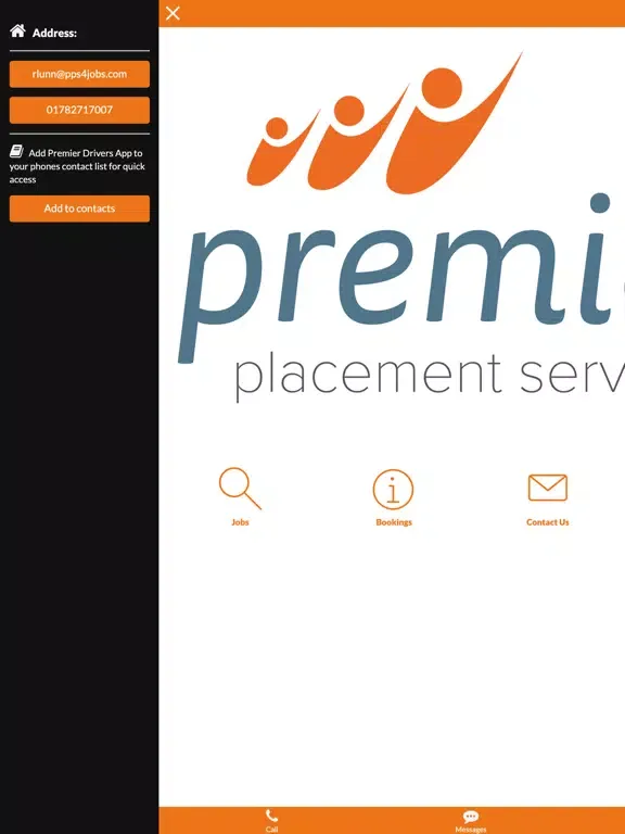 Tangkapan layar Premier Drivers iPad 