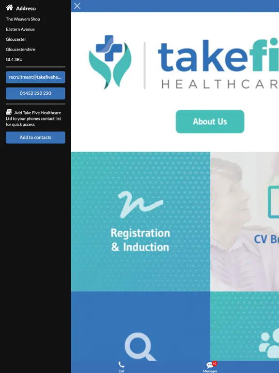 Take Five Healthcare iPad  স্ক্রিনশট