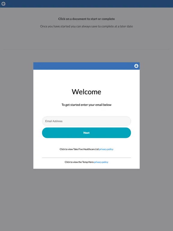 Take Five Healthcare iPad  স্ক্রিনশট