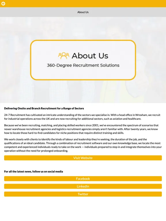 WORK HIVE - 24/7 Recruitment iPad  Screenshots