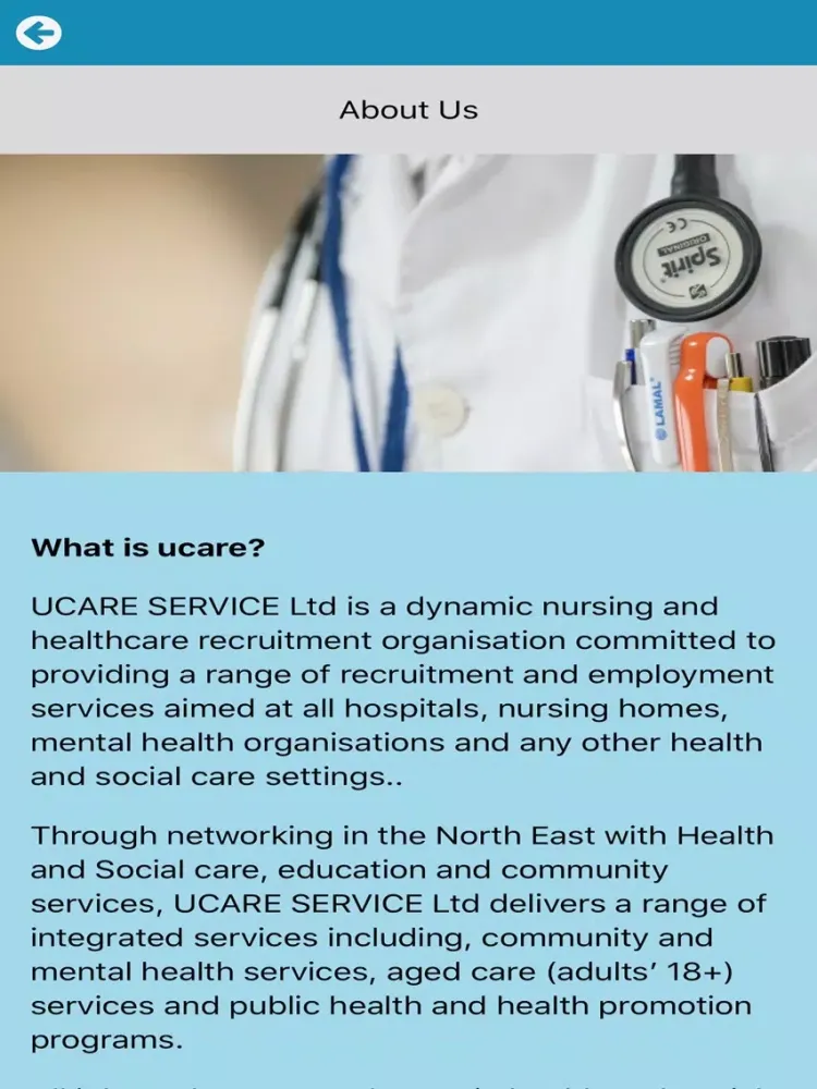 Ucare Services iPad  Screenshots