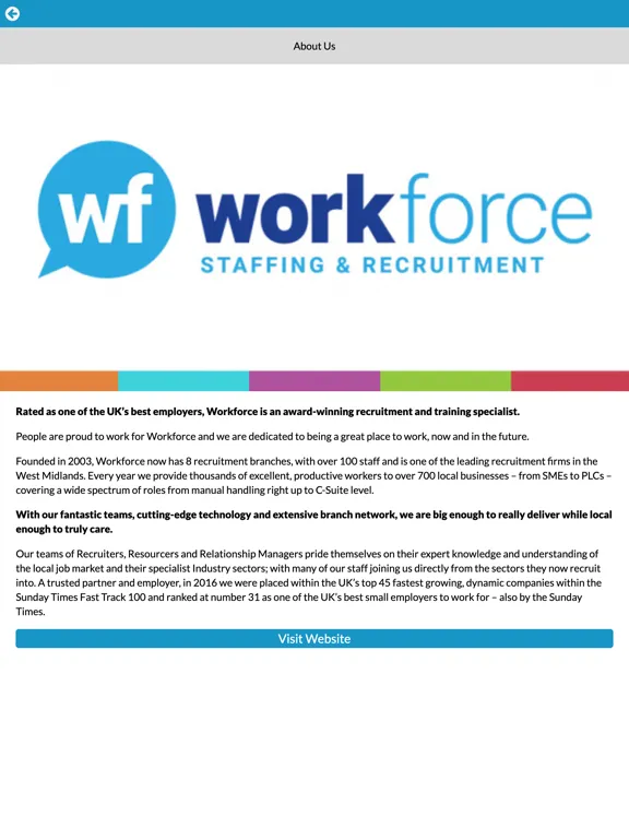 Tangkapan skrin Workforce Staffing Worker Hub iPad 