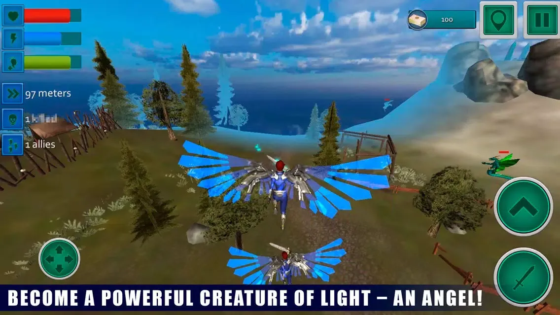Ảnh chụp màn hình của Flying Angel Fighting Sim 3D