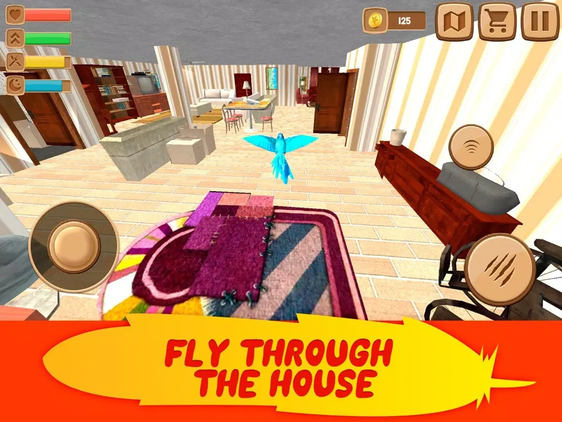 Home Pet Parrot Simulator iPad 应用截图