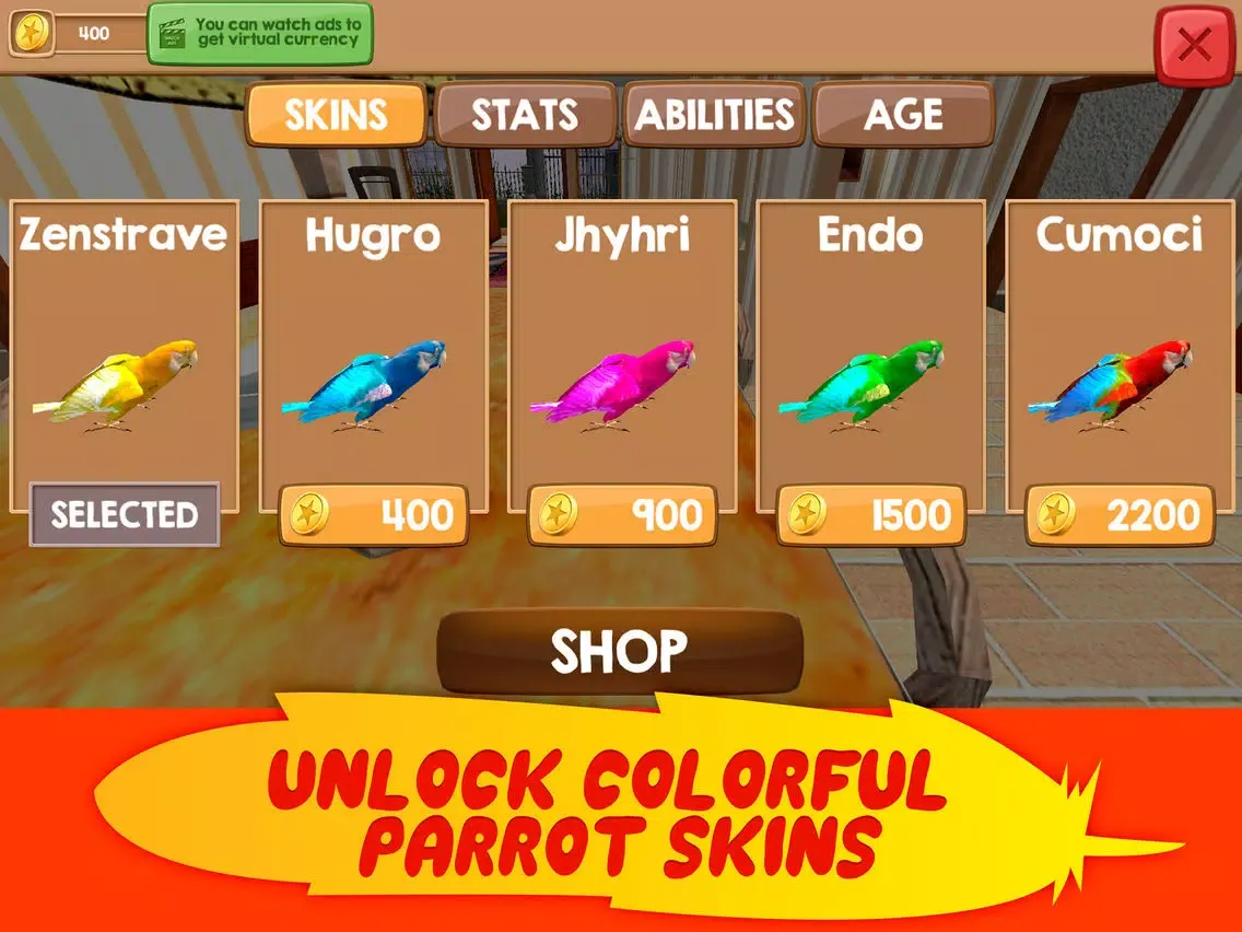 Home Pet Parrot Simulator iPad 应用截图