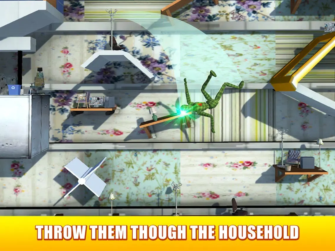 ภาพหน้าจอของ Ragdoll House Crash Test Sim iPad 