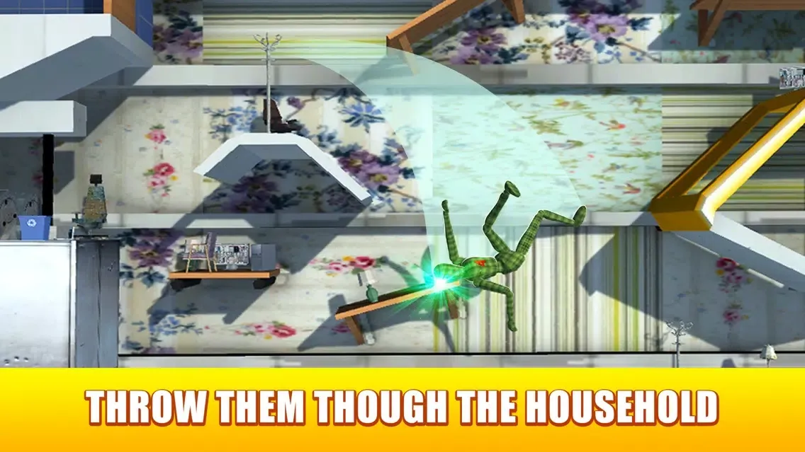 ภาพหน้าจอของ Ragdoll House Crash Test Sim