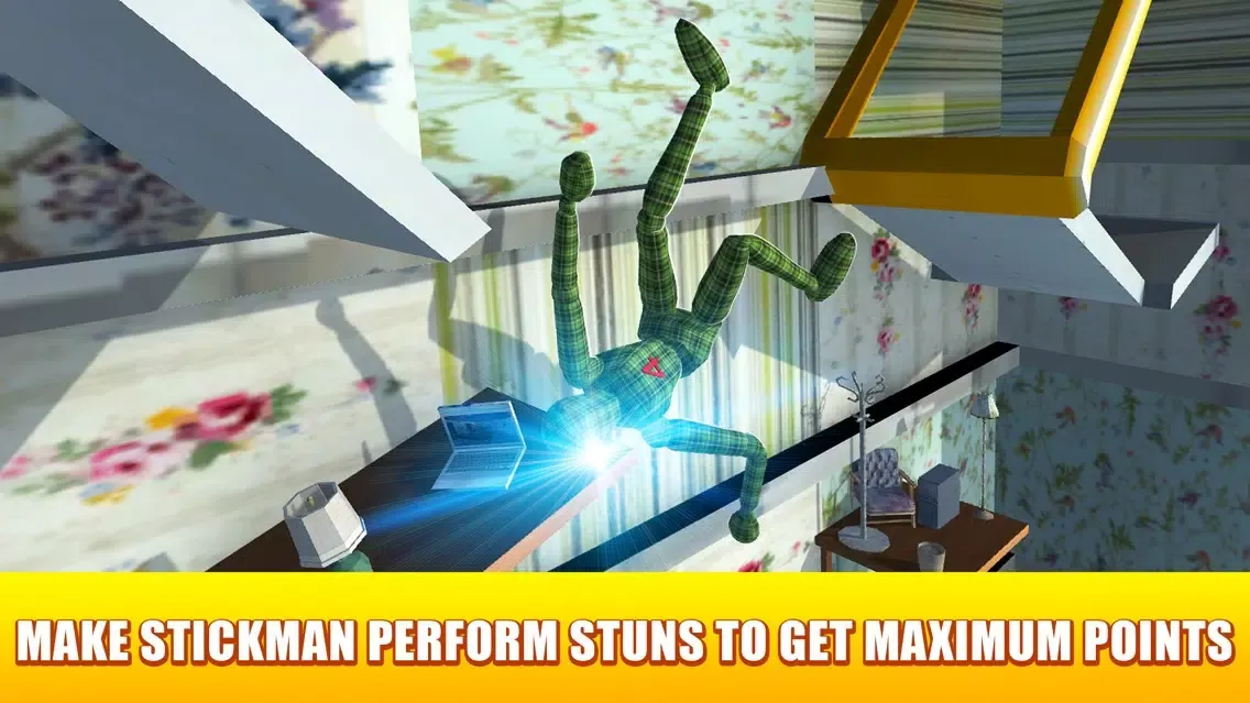 ภาพหน้าจอของ Ragdoll House Crash Test Sim