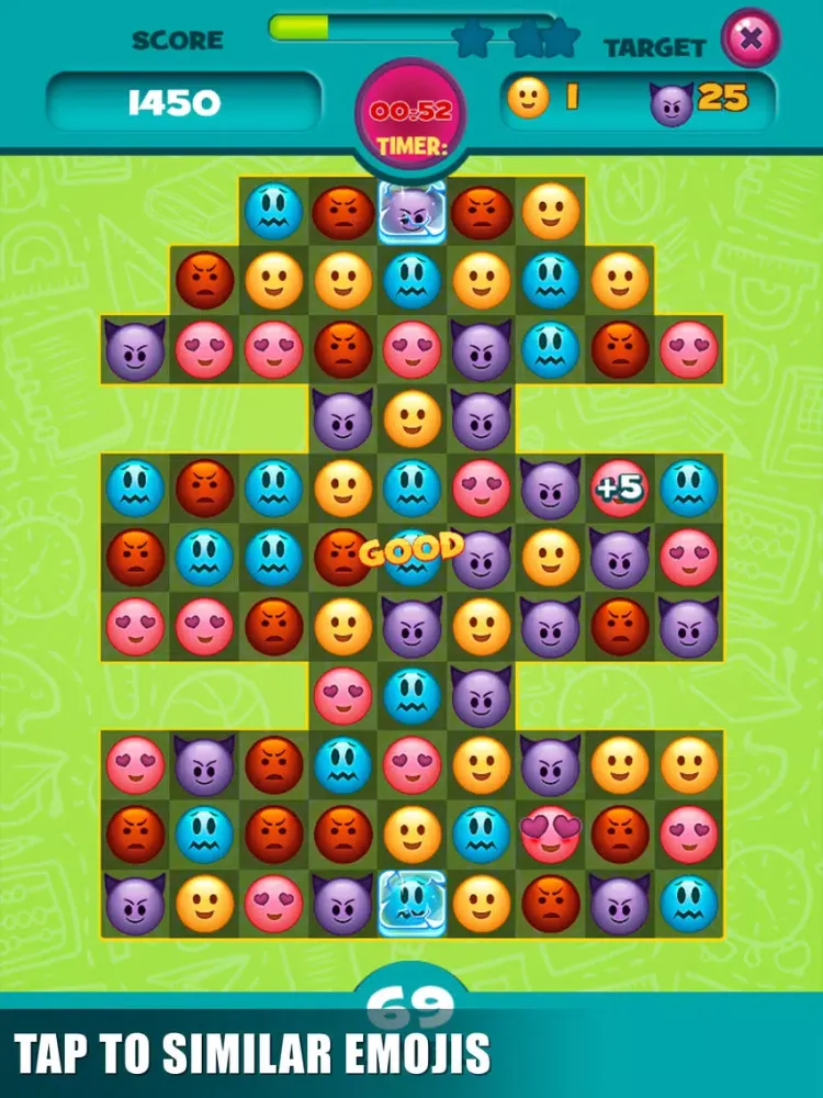 Match Emoji Classic Board Game iPad  스크린샷