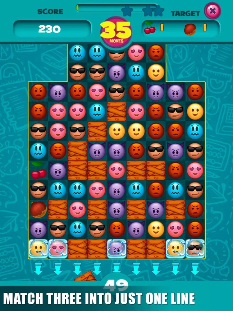 Match Emoji Classic Board Game iPad  스크린샷