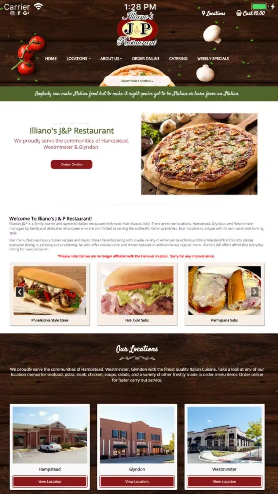 Zrzuty ekranu Illiano's J&P Restaurant