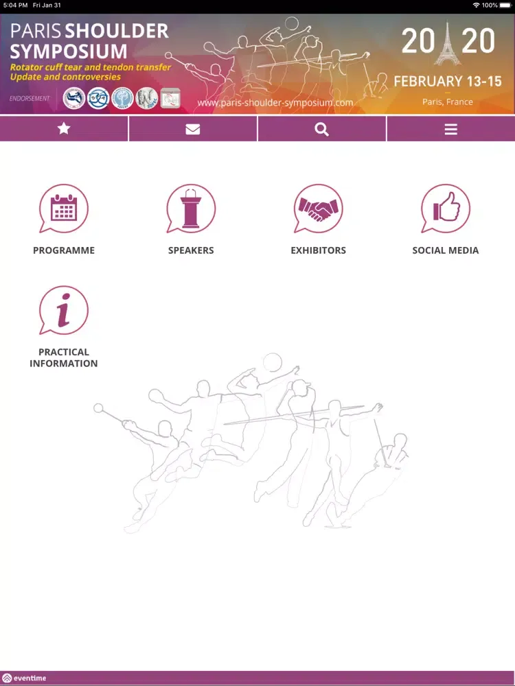Ảnh chụp màn hình của PARIS SHOULDER SYMPOSIUM 2020 iPad 