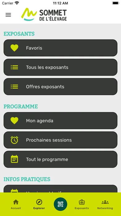 Captures d'écran de MySommet : Sommet de l’Elevage