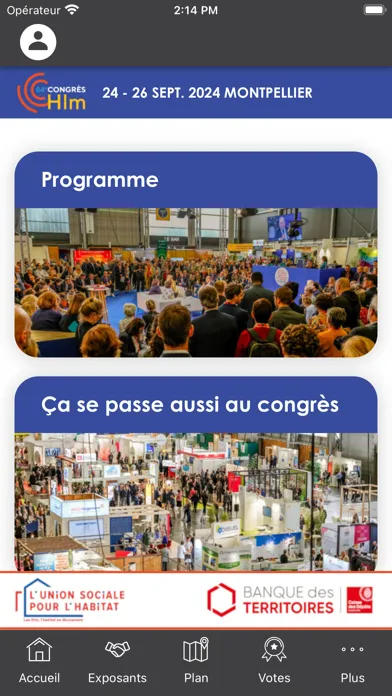 Ảnh chụp màn hình của Congrès HLM
