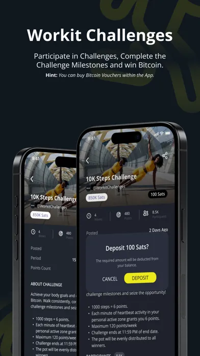 Workit: Earn Bitcoin & Fitness Screenshots