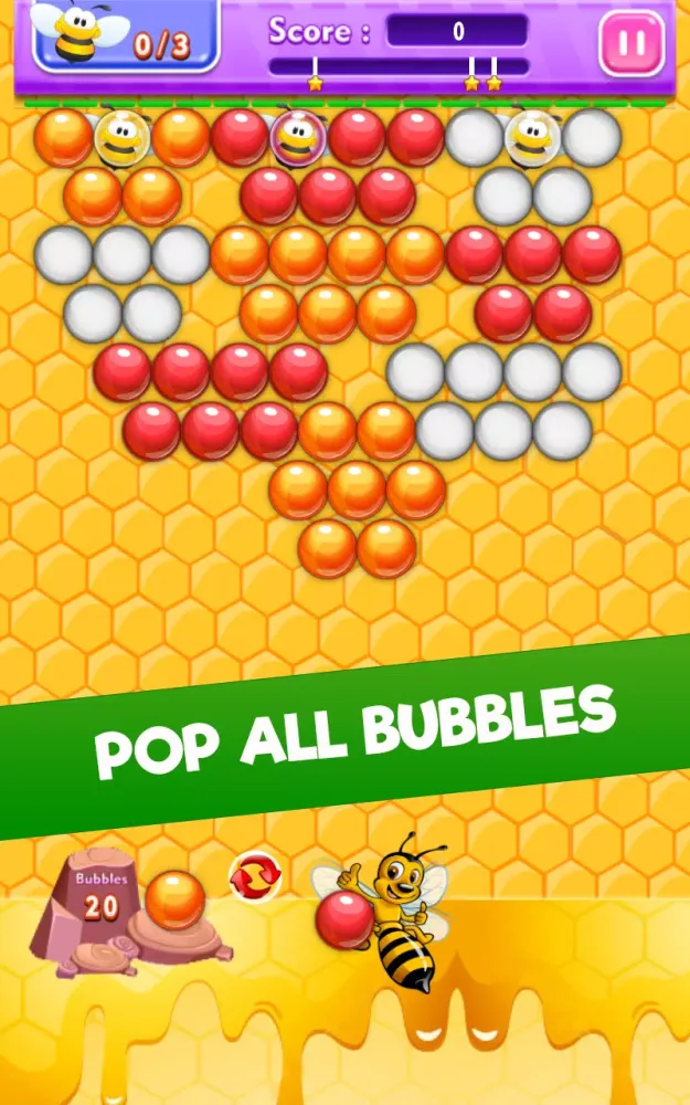 Bee Bubble Shooter سکرین شاٹس