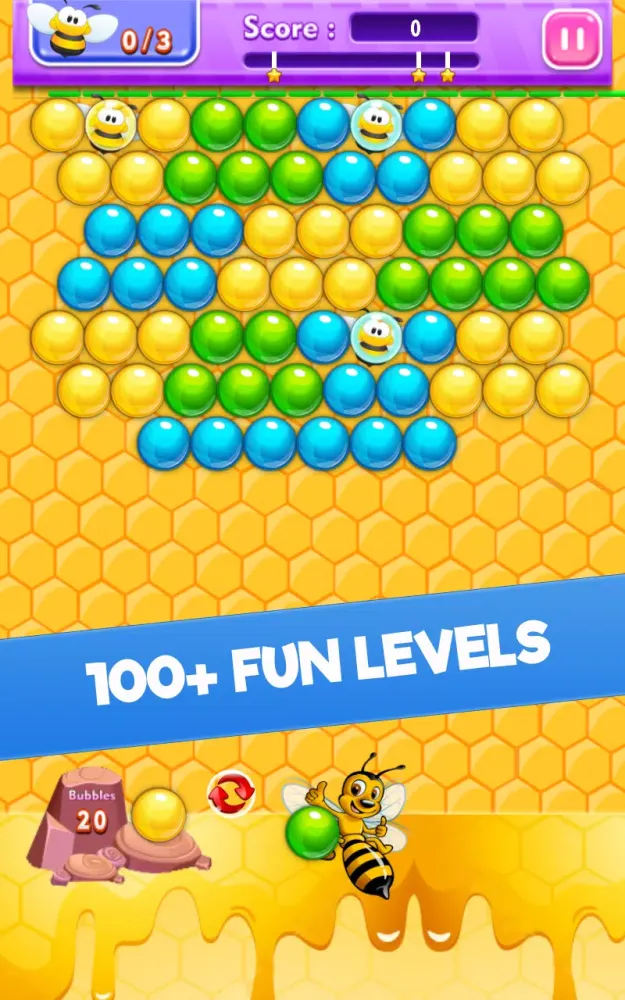 Bee Bubble Shooter سکرین شاٹس