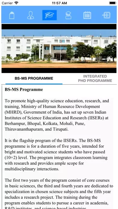 IISER TIRUPATI Ekran Görüntüleri