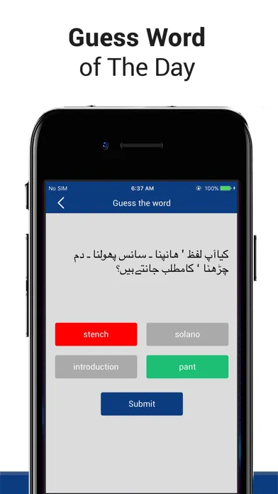 Capturas de tela do English Urdu -Dictionary