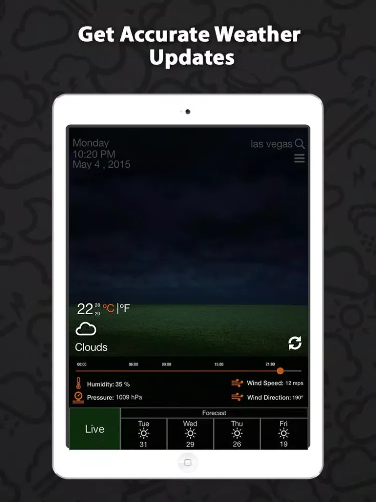 Screenshot di Weather Glow – Accurate 5 Day Weather Forecasts with Live Weather Updates & Hourly Report iPad 