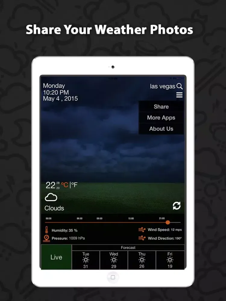 Screenshot di Weather Glow – Accurate 5 Day Weather Forecasts with Live Weather Updates & Hourly Report iPad 
