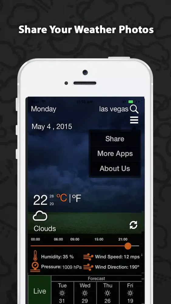 Screenshot di Weather Glow – Accurate 5 Day Weather Forecasts with Live Weather Updates & Hourly Report