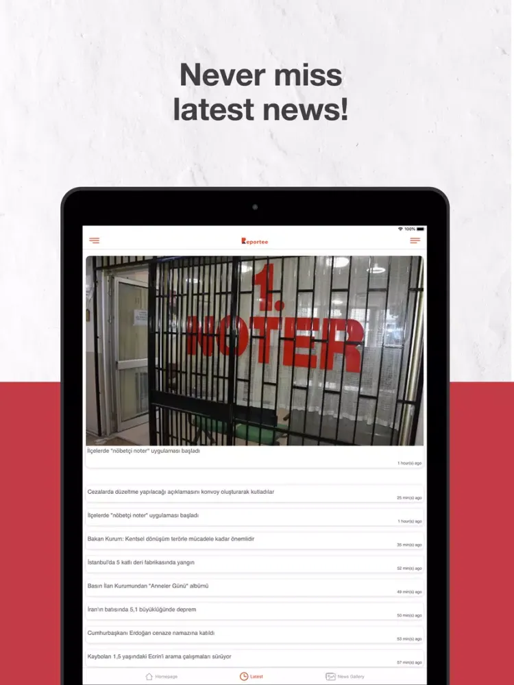Reportee-The Best News App iPad 应用截图