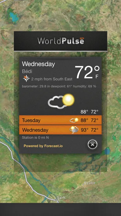 ภาพหน้าจอของ WorldPulse Earth Weather Clouds & Temperature