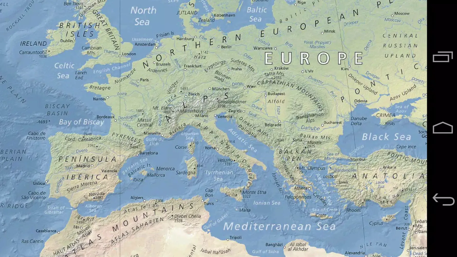 Capturas de tela do World Map Offline - Physical