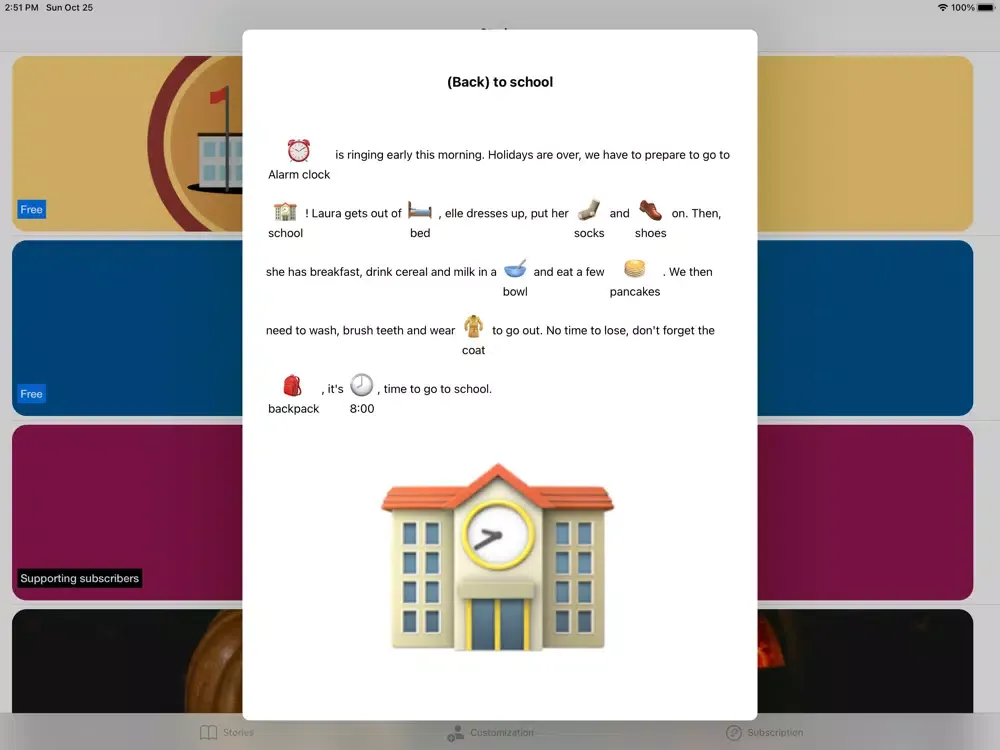 Zrzuty ekranu Emoji Stories for children iPad 