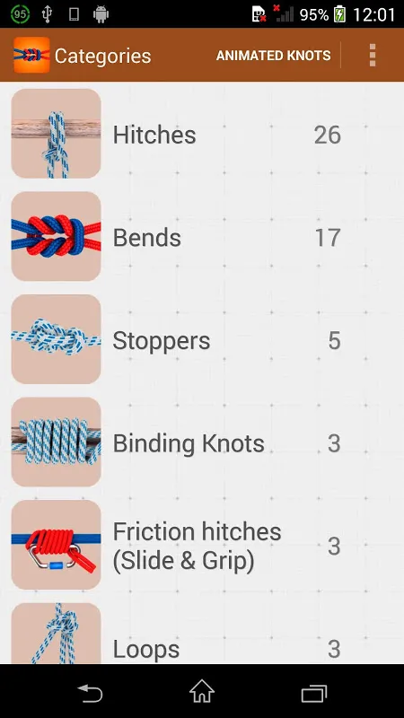 Tangkapan skrin Knots Lite