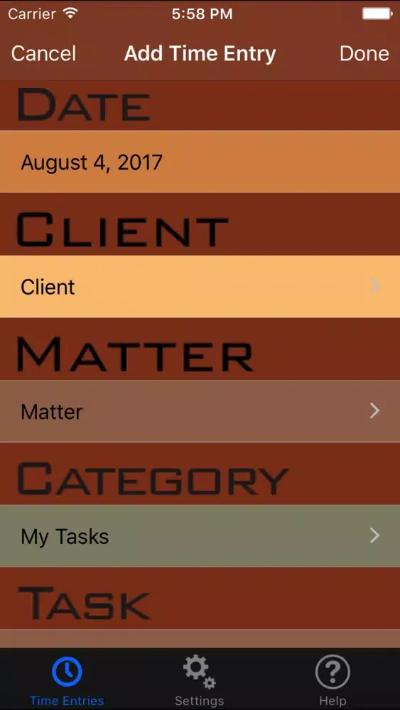 Ảnh chụp màn hình của MyBilledTime for Attorneys