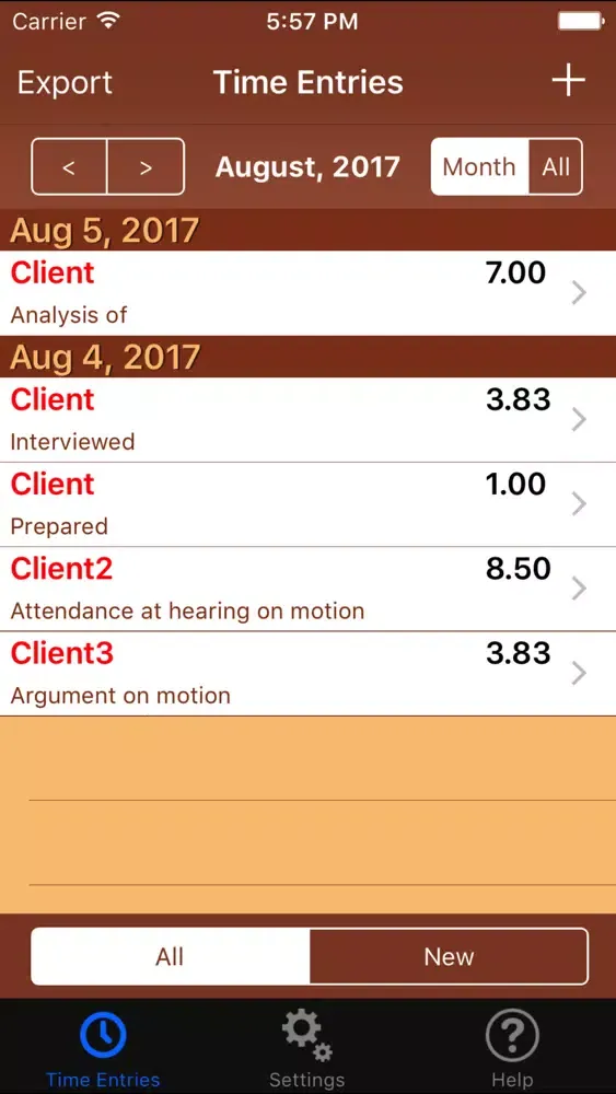 Ảnh chụp màn hình của MyBilledTime for Attorneys
