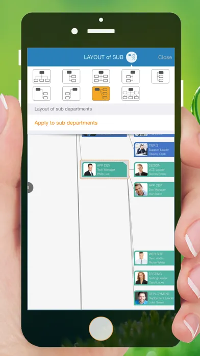 Organization Chart Management Screenshots