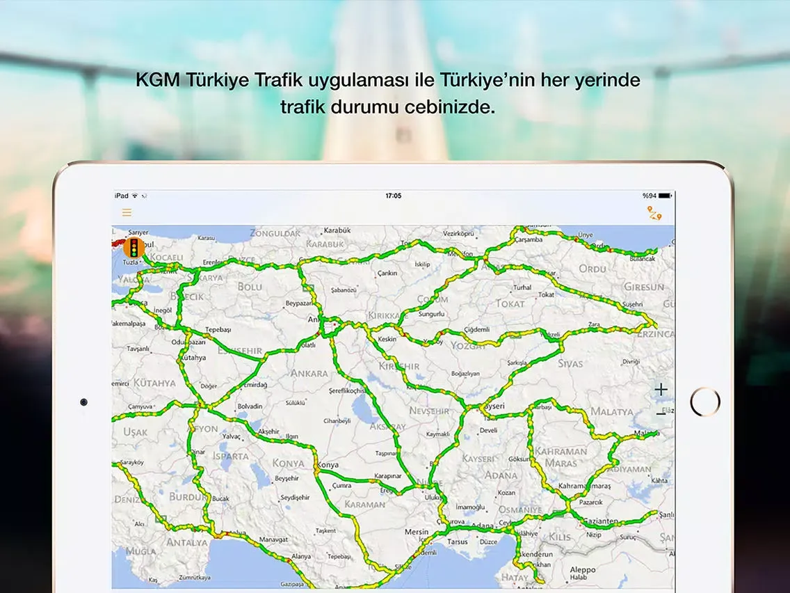 Tangkapan skrin Türkiye Trafik - KGM iPad 