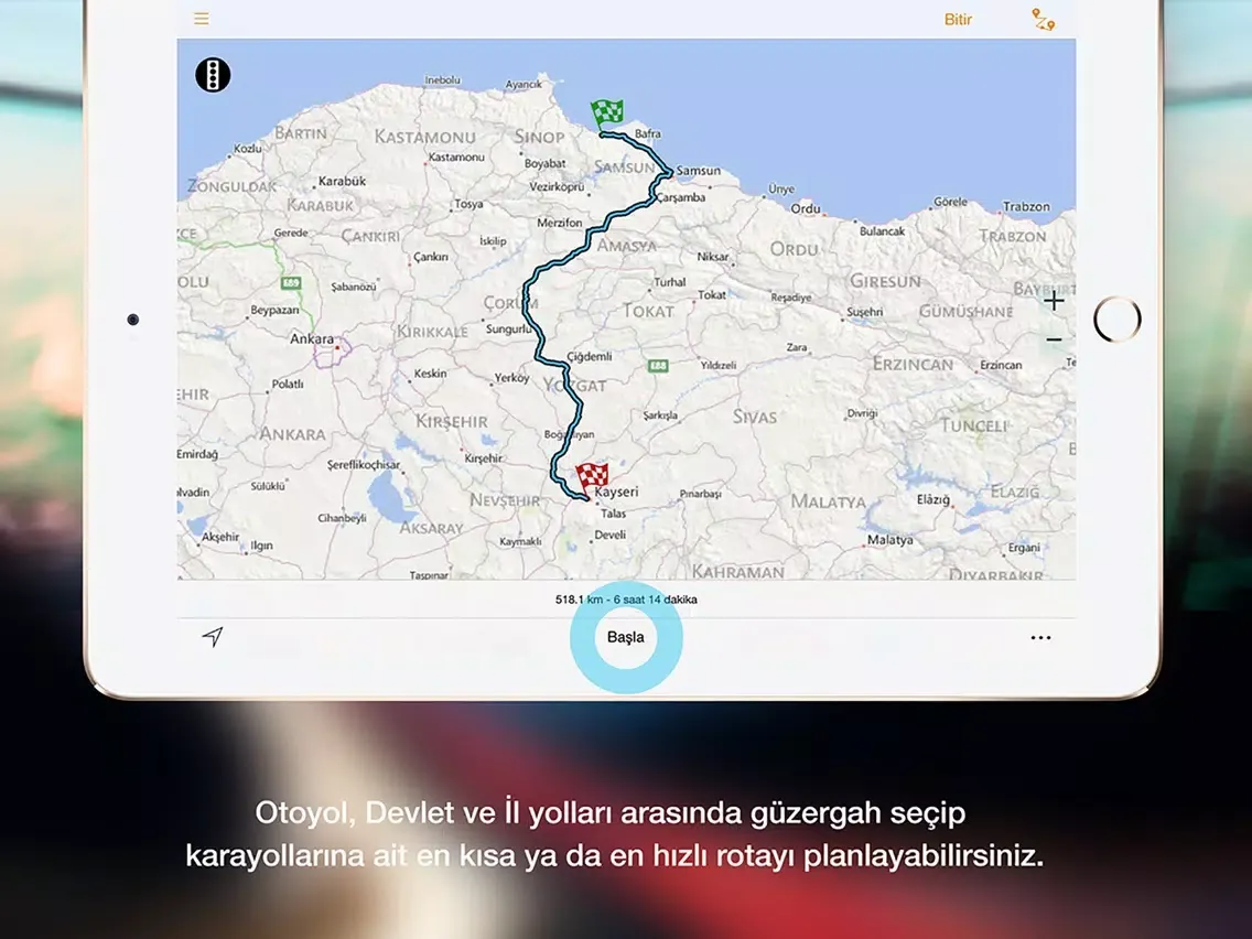 Tangkapan skrin Türkiye Trafik - KGM iPad 