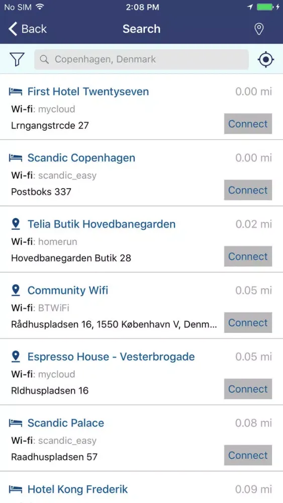 CPH Travel WiFi 스크린샷