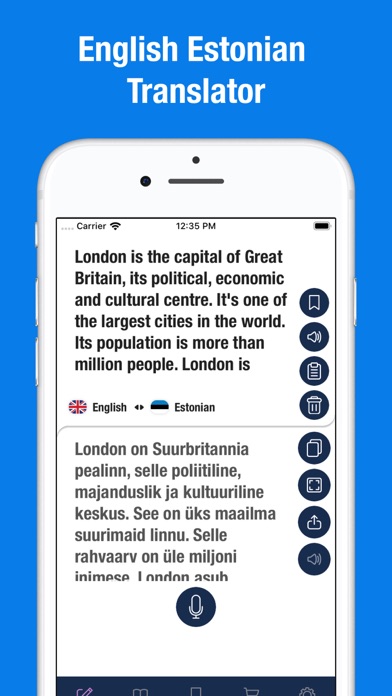 Screenshot di English Estonian Translator
