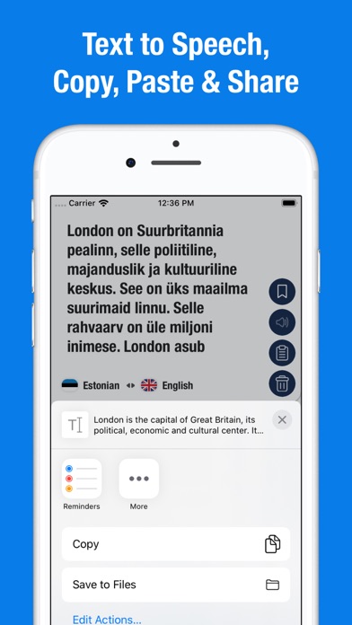 Screenshot di English Estonian Translator
