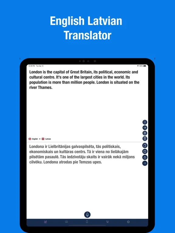 English Latvian Translator iPad  스크린샷