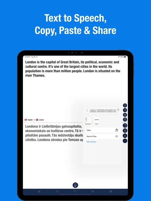 English Latvian Translator iPad  스크린샷